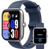 PTHTECHUS Smartwatch per Uomo Donna, IP68 Impermeabile Orologio Smartwatch con Effettua/Risposta Chiamate Contapassi Cardiofrequenzimetro, 120+ Modalità Sportive, Orologio Fitness Smart Watch Android iOS, Blu