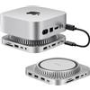 iVANKY Mac mini M4 Dock 13 in 1, supporto con alloggiamento SSD M.2 NVMe da 8 TB, hub HDMI 4K a 144 Hz per Mac mini M4 e M4 Pro (2024), docking station USB-A e USB-C da 10 Gbps, SD/TF