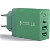 Aioneus Caricatore USB C Rapido 40W 4-Porto Alimentatore USB Presa multipla Tipo C Ricarica Veloce Spinotto Multiplo Carica Cellulare Spina Caricabatterie per iPhone 16 15 14 13 12 11 Pro Max XS XR 8,Samsung