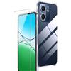Rojeuinn cover per OPPO A5X 4G/5G+ 1 pezzo Vetro Temperato, Proteggi schermo ultra trasparente con durezza 9H, custodia protettiva morbida anticaduta e antipolvere -Trasparente