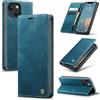 Azororo Cover per iPhone 13 Mini 5G, Premium PU Pelle Custodia, Magnetica Carta Fessura Portafoglio Case, Flip Cavalletto Custodia per iPhone 13 Mini - Blu verde
