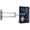 AboveTEK Supporto da Parete per Tablet/iPad/Ardesia/Fuoco da 7 a 11 Pollici, Porta per Tablet con Serratura di Sicurezza Antifurto e Chiave, Supporto Snodato Regolabile con Braccio Lungo(Bianco)