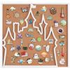 BENECREAT Bacheca Del Castello Quadrato, Pannello di Sughero Da Parete Da 30x30x2cm per Esporre Spille, Spille, Decorazioni per Ufficio e Casa di Halloween (Bianco)