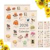 Generico Calendario Bucket List 2026, 2 Calendario Da Tavolo Mensile A S-pirale Da 12 Mes-i Con Slow Down E The Seasons, Taccuino Decorativo Con Acquerelli E Date Giornaliere Per Insegnanti, Scuole, Famiglie
