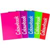 Colourbook Set 5 Quadernoni Italiano A Righe 1R Per Scuola Medie Superiori Università Formato Grande A4, 140 Pagine Ognuno, Copertina Plastificata Fluo, Rilegatura Brossurata