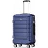 SHOWKOO Valigie da viaggio rigide espandibili ABS+PC Trolley Set valigie Cabina leggera durevole con 4 ruote doppie girevoli e chiusura TSA