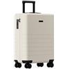 FEYNSINN Ryker Hybrid - Bagaglio a mano rigido con scomparto anteriore, in vero policarbonato, 55 x 40 x 20 cm, trolley da cabina con lucchetto TSA, 4 ruote, sabbia, Essential, valigetta