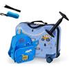 SOARS Valigia per Bambini Cavalcabile 18+12, 2 Pezzi (Blu Traffico)