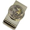 OAOAO Fermasoldi in ottone con motivo zodiacale for uomo, fermasoldi vintage, 5,7 x 3 cm / 2,24 x 1,18 pollici, 1 pezzo(Tiger)
