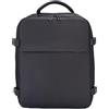CELIMS - Zaino da Viaggio da Cabina per Aereo 40x30x20 | Bagaglio a Mano | 24L | Impermeabile | Poliestere Leggero | Zaino da Viaggio | Nero