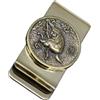OAOAO Fermasoldi in ottone con motivo zodiacale for uomo, fermasoldi vintage, 5,7 x 3 cm / 2,24 x 1,18 pollici, 1 pezzo(Monkey)