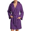 PETTI Artigiani Italiani Accappatoio Microfibra Uomo e Donna con Cappuccio, Tasche e Cintura, Unisex Asciugatura Rapida per Palestra, Piscina, Mare e Spa, Viola, XXL