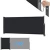 MAYTIIMO Tenda da sole laterale allungabile, protezione dai raggi UV, opaca, antivento, in poliestere, per balcone, terrazza, 100 x 300 cm, antracite