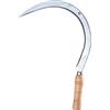 KADAX Falce con Una LUMA LONTA Fatta di METALE, Funzione Round con RESPAGGIO in Legno, HANSICEL, SICHEL FIEL, Argilla da Giardino, Protezione da Taglio, soffitto (Rotondo, Argento)