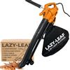 ARKMat Lazy-Leaf - Soffiatore e aspiratore - Potente collettore di foglie con filo per giardini chiari, cortili, grondaie, vialetti e altro ancora, leggero, cavo da 10 m con tracolla, borsa con cerniera da