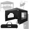 ECD Germany Gazebo 3x3 m Pieghevole con 4 Pareti Laterali, Tenda Pop Up Impermeabile da Esterno, Resistente UV 50+, Gazebo Robusto Portatile, Tenda Giardino Richiudibile per Campeggio, Spiaggia e Mare