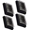 Leonyo, 4 testine di ricambio per spazzole per griglia, spazzole sostituibili per griglia e raschietto, per pulizia griglia, barbecue, perfetta scelta per griller, 8,4 x 6,3 cm