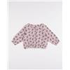 Prénatal Cardigan garzato zip bambina rosa in cotone con stampa scarpette