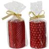 Set 2 Candele Pilastro Rosso Natale Kaemingk