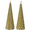 Set 2 Candele Coniche Light Gold Kaemingk