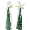 Set 2 Candele Paraffin Kaemingk - Verde Pino con Glitter per Decorazioni Natalizie