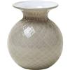Vaso Balloton Fiori Venini in Vetro di Murano Snow e Cristallo H 24,2 cm