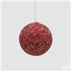 Sfera Mille e Una Perla Rossa Ø11,5cm - EDG Enzo De Gasperi | Home Decor Natalizio di Classe