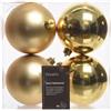 Set 4 Palline Natalizie Oro Ø10cm - Mix Lucide & Opache | Kaemingk Eleganza per l'Albero di Natale