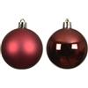 Set 4 Palline Sangue di Bue Ø10cm Kaemingk - Eleganza Natalizia Raffinata