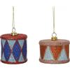 Tamburo Glitterato Blu - Decorazione Natalizia Kaemingk