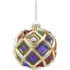 Pallina di Natale Sfera Rombi Ø 12,5 cm EDG Enzo De Gasperi