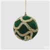 Palla di Natale Decogemme Verde Oro Ø 10 cm EDG Enzo De Gasperi