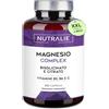 NUTRALIE Magnesio Bisglicinato + Citrato 2145mg - Vitamine B5, B6 e C | Stanchezza e Fatica - Magnesium Complex - 240 Capsule Vegane Magnesio Completo Nutralie