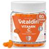 VITALDIN Vitamina C in Caramelle Gommose - 240 mg per Dose - Bambini e Adulti - Supporto Sistema Immunitario ed Energia - Gummies Vegane, Senza Zucchero e Glutine - Gusto Arancia - 120 Pezzi