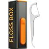 Générique Floss Picks Travel Case,Storage Box Holder - Automatic Pop Storage Organizer, Portable Dispenser With 10 Picks, Pick