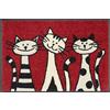Wash+Dry tappeto Three Cats 40x60cm, adatto per interni ed esterni, lavabile