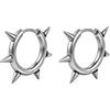 AoedeJ G23 - Orecchini a cerchio in titanio con punte da 18 g, piccoli orecchini ad anello da 8 mm/10 mm/12 mm, per cartilagine da uomo e donna, per piercing multipli, punk, gioielli appuntiti