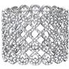 EVER FAITH Braccialetto Donna, Cristallo austriaco Art Deco Amore Nodo Largo Nuziale Elasticità Bracciale Incolore Argento-fondo