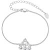 Kerraom Bracciale da donna con farfalla, chiave con cuore, croce, nodo celtico, in argento 925, classico, regolabile, anallergico, impilabile, regalo di compleanno, Argento sterling