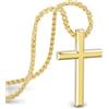 SERASAR Collana con croce da uomo pendente - 50cm Gioielli in oro Catena placcata Idea regalo per Compleanno Festa del papà Punk Rock San Valentino