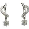 Never say Never Orecchini a goccia con diamanti a stella oro 18 carati moglie fidanzata | Orecchini scintillanti taglio brillante | 3,55 g oro bianco | Gioielli sposa San Valentino |