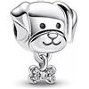 PANDORA Ciondolo Moments a forma di cane in argento Sterling con zirconia cubica trasparente