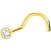 Mia Gioielli - Piercing Brillantino a Spirale in Oro Giallo 18k (750) Tondo