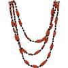 sicilia bedda - Collane in Corallo Rosso del Mediterraneo - Gioielli Argianali realizzati a Mano (COLLANA AGATA NERA CORALLO ED EMATITE)
