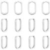 UNICRAFTALE 12 orecchini a cerchio in acciaio inossidabile, orecchini a cerchio, ovali, senza fine, orecchini dormati, orecchini geometrici per donne, Acciaio inossidabile