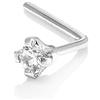 Mia Gioielli - Piercing Brillantino a Griffe in Oro 18k (750) Bianco