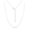 Silvora Catenina Acciaio Donna Uomo, 1mm Collana Catena Argento 60cm