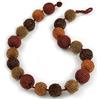 Avalaya Statement Chunky - Collana con perline in vetro, colore: Marrone/Bronzo/Ambra, lunghezza 57 cm