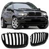 Beside_Auto Griglia paraurti anteriore X5 E53 2004-2006 per paraurti anteriore, lucido, nero, 1 paio