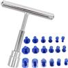 Persiiious T-Bar Hammer Pull Rod Puller, con 18 Ventose, Strumento per Riparazione Ammaccature, Kit Levabolli Auto, per Carrozzeria, Danni da Grandine, Riparazione Senza Verniciatura